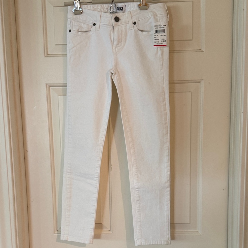 PAIGE White Slim Ankle Jeans Size 26